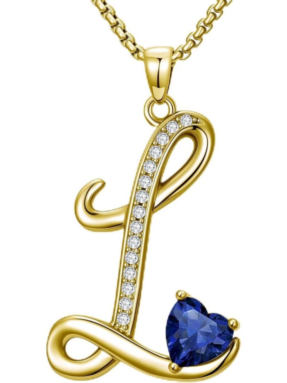 Personalized 18k Gold Plated A-Z Initial Necklaces for Women - Custom Name